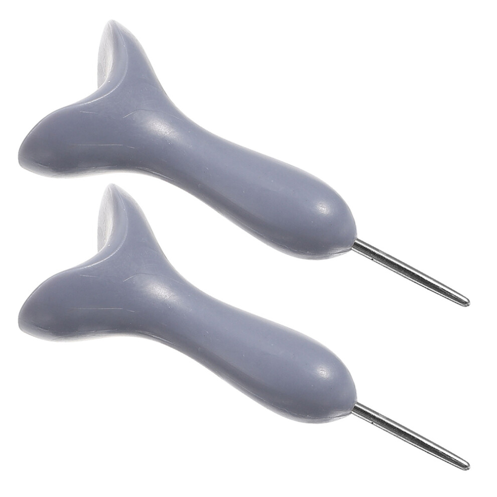 Villcase Grey 2Pcs Braille Stylus Pen Saddle Writing Tool For Blind