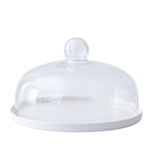 Ceramic Cake Plate With Glass Cover 2
