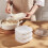 2Pcs Portable Rice Storage Box Microwave Safe Lunch Container 11