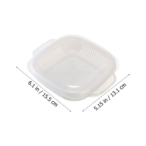 2Pcs Portable Rice Storage Box Microwave Safe Lunch Container 1