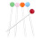 5Pcs Colorful Glass Cocktail Picks Fruit Whisking Sticks 10