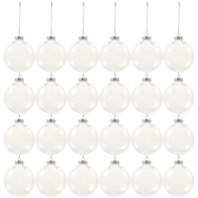 180 Pcs Clear Flat Christmas Ball Ornaments Tree Baubles