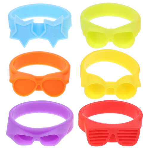 6Pcs Silicone Charms Glass Markers Shaped Labels 1