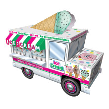 Piesa centrala de camion cu nghe?ata 3-D