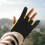 One Pair Yellow Silicone Anti Slip Bowling Gloves L XL 4