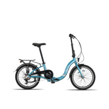 PACTO Six - Folding Bike - 6 Shimano gears - V-brakes - Blue