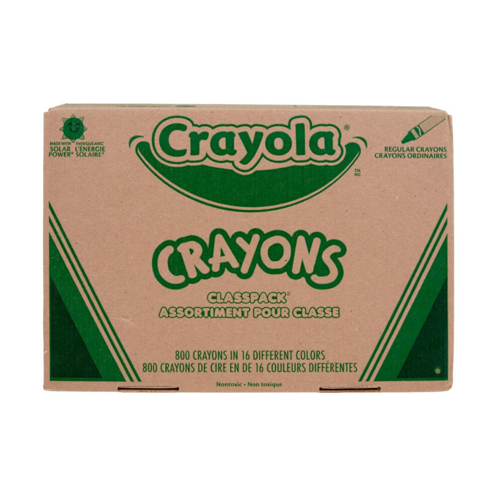 Crayola Crayon Classpack - 800Ct (16 Assorted Colors) Bulk School Supplies For Teachers Kids Crayons Arts & Crafts Classroom Supplies 3+