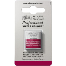 Winsor & Newton Professional Water Colour Paint Half Pan Permanent Magenta