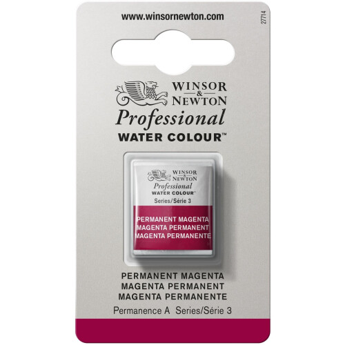 Winsor & Newton Επαγγελματική Γραφική Πάστα Νερού, Μισό Παν, Μόνιμο Μαγέντα