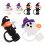 6Pcs Halloween Straw Toppers, Witch Ghost Spill-Proof Cup Caps 10