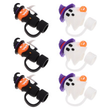 6 Stuks Halloween Rietjes Toppers Heks Spook Lekvrij Herbruikbaar