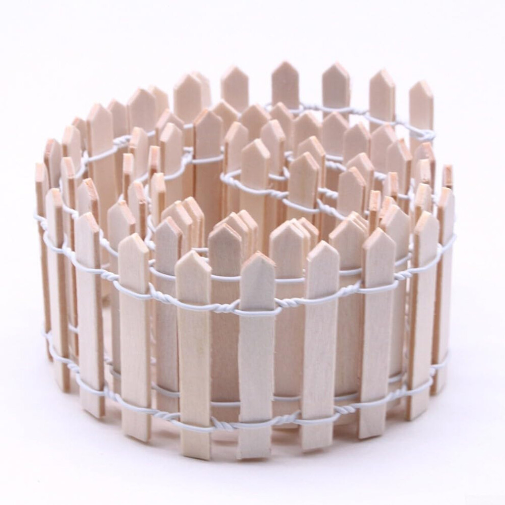 Miniature Wooden Fence For Fairy Garden Borders Decorative Natural Color Bonsai Landscape Accessory 9354506061906