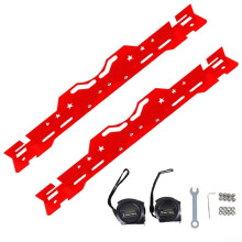 Steel Wheel Alignment Tool Kit With 2 Tape Measures, Collapsible Toe Alignment Tool Plates For Cars Trucks SUVs, Red
