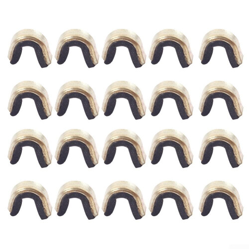 Bow String Buckle Clips 20-Pack, Brass Nock Points, Black, Bow String Accessories