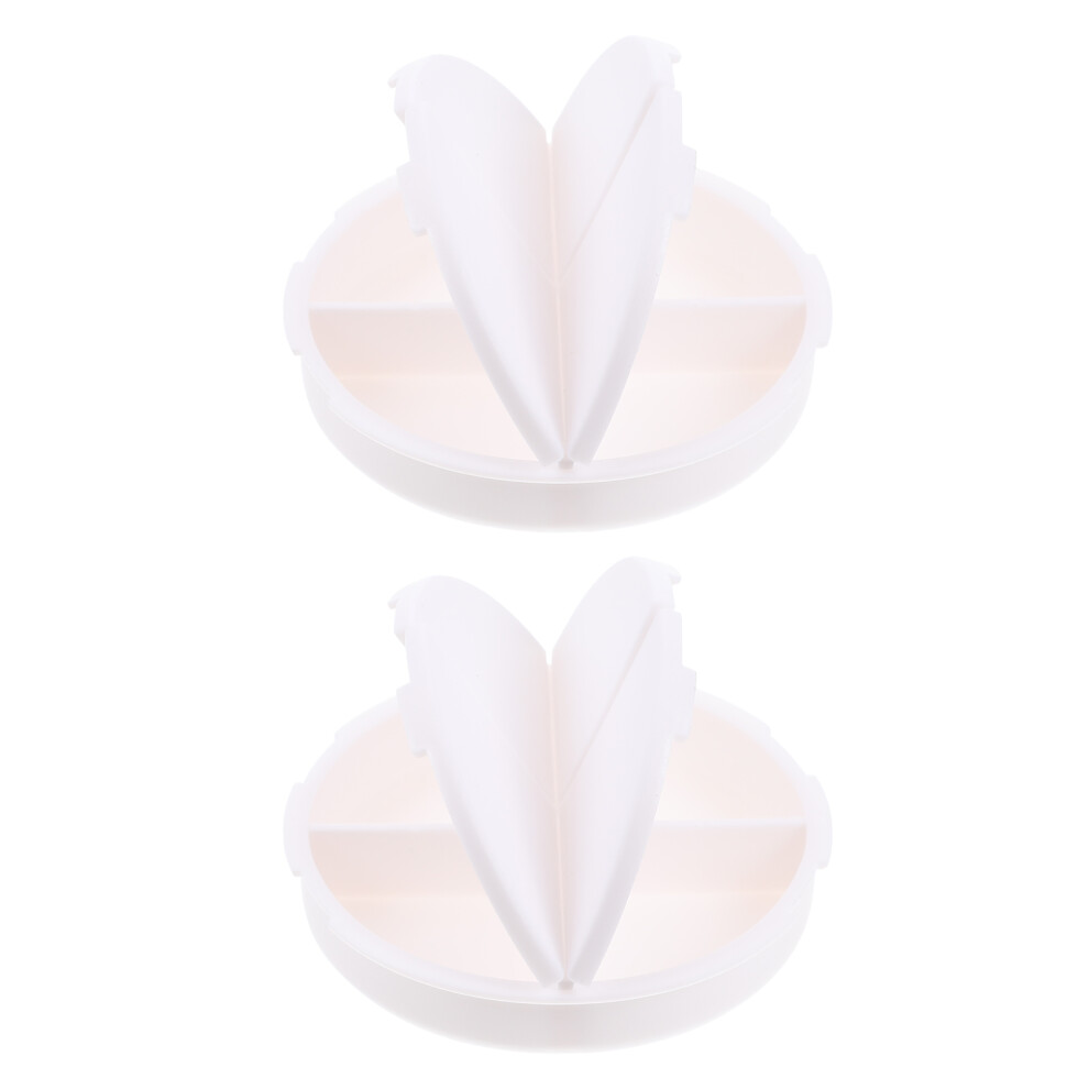 Villcase 2Pcs Plastic Medicine Containers For Home And Travel