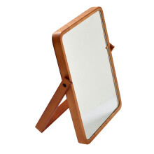 Wooden Desktop Makeup Mirror Glass Cosmetic Mirror For Home Salon Use