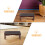 meditation stool solid wood kneeling bench for home or temple portable 8