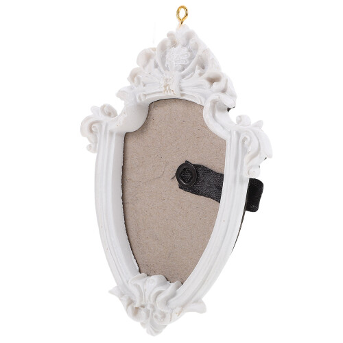 4Pcs Christmas Tree Photo Frame 3D Embossed Hanging Ornament White 1