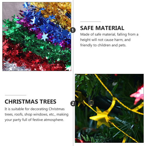 5pcs pentagram sequin decoration for christmas party background 1