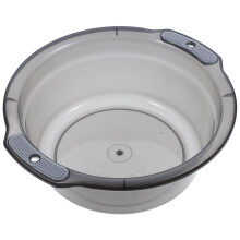 Durable Grey Plastic Wash Basin for Laundry, Shampoo, and Kitchen