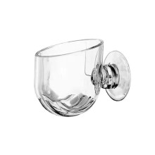 Acrylic Aquatic Plant Cup Pot Holder Oval, Clear In-Tank Plant Pot for Fish Tank Shrimp, Live Plants