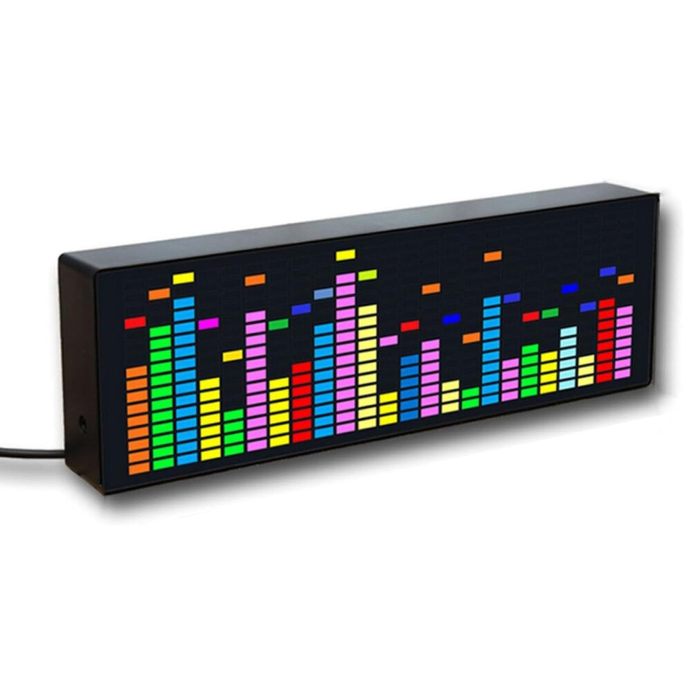 Digital Led Clock With Music Spectrum Analyzer Rgb Rhythm And Dynamic Effects For Bedroom And Camping Light 9393856104710
