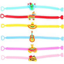12Stk Mexikanische Fiesta Party Armbänder PVC Für Karneval Gastgeschenke