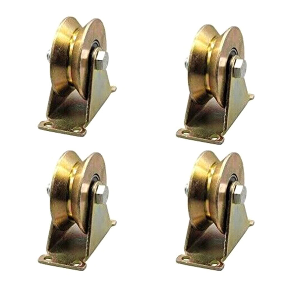 Sliding Door Pulley V-Groove Heavy-Duty Rigid Caster For Inverted-Track Sliding Gate Roller Metal 9084446203875