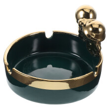 2pcs ceramic ash tray for home car office indoor use portable