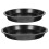2Pièces Plateau De Cuisson Noir Acier Carbone Pour Pizza 1