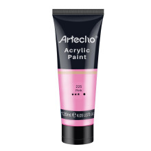Artecho Pink Acrylic Paint Pink Paint (120ml / 4.05oz) Tubes Art Craft Paints for Canvas Rock Stone Wood Fabric Art Supplies
