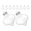 20 Pcs Clear Plastic Fillable Ornament Balls Light Bulb Shape 3