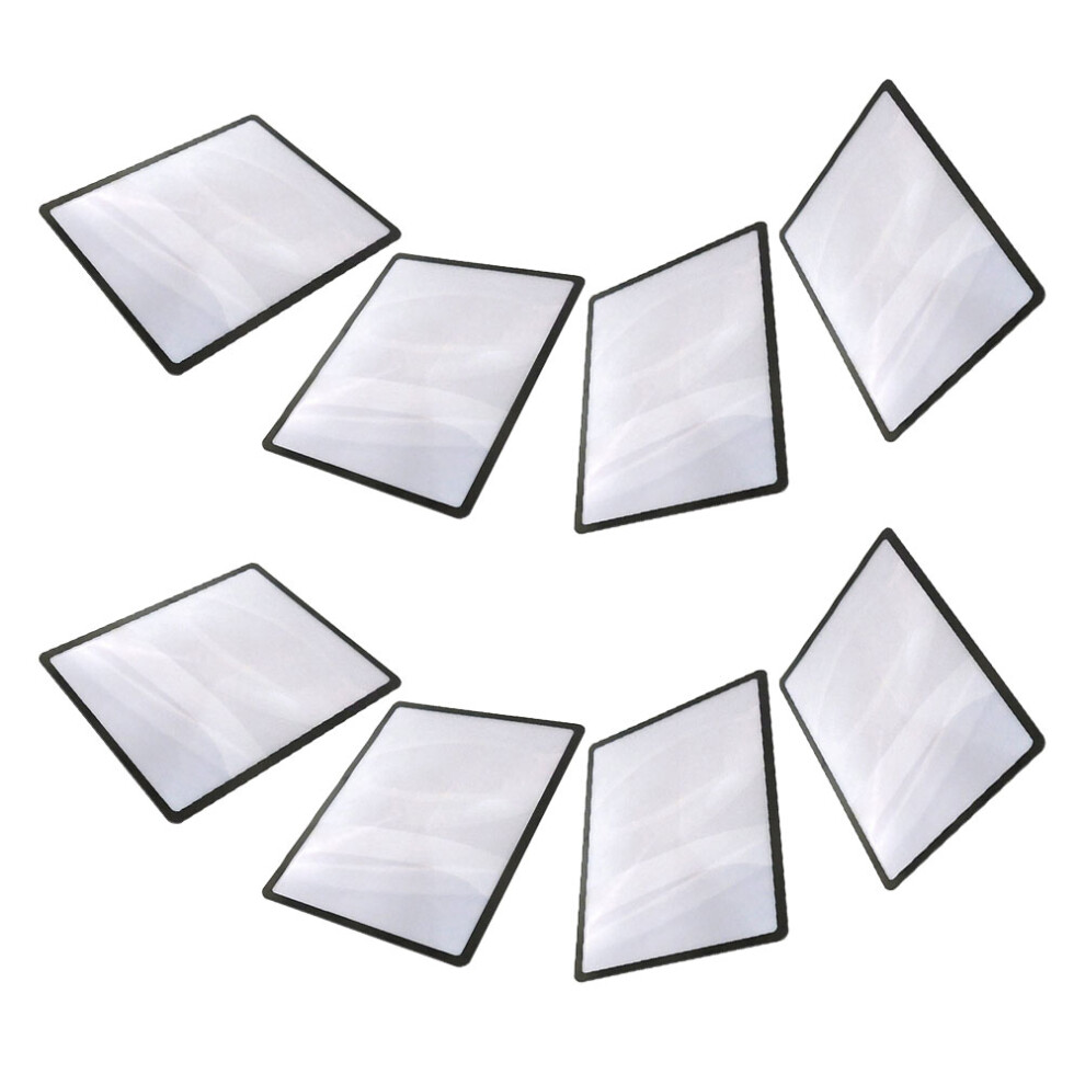 Villcase 8Pcs 3X Magnifier With Pvc Lens For Reading Books Maps Kids Seniors