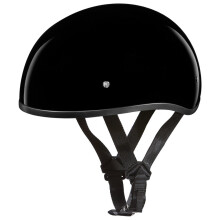 Daytona HELMETS Motocyklov polovicn prilba Skull Cap- Hi-Gloss Black 100% DOT Approved