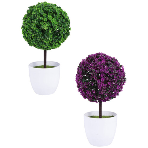 4 Pcs Artificial Grass Ball Potted Plants