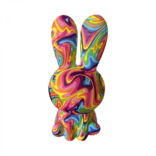 100% New LED Rabbit Night Light with 3D Rainbow, Remote Control Touch Bedside Lamp, Kids Gift Official Style 4
