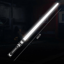 Star Wars LED Lightsaber Toy with Flashing Light, Sound, and Cosplay Props - White