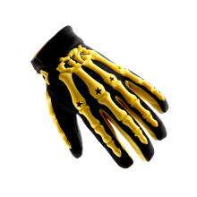 1Storm Jugend-Motocross-Handschuhe, Motorrad, BMX, MX, ATV, Dirt Bike, Fahrrad, Skelett, Radfahren, Kinderhandschuhe, Gelb