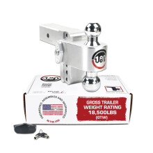 Weigh Safe Adjustable Trailer Hitch Ball Mount - 4"""" Adjustable Drop H