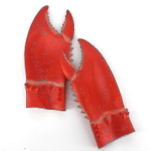 Giant Lobster Claws Crab Claw Fancy Dress Gloves Red Pincers Funny Costume Party Accessory Halloween Hand Decor Props compatible Men And Women