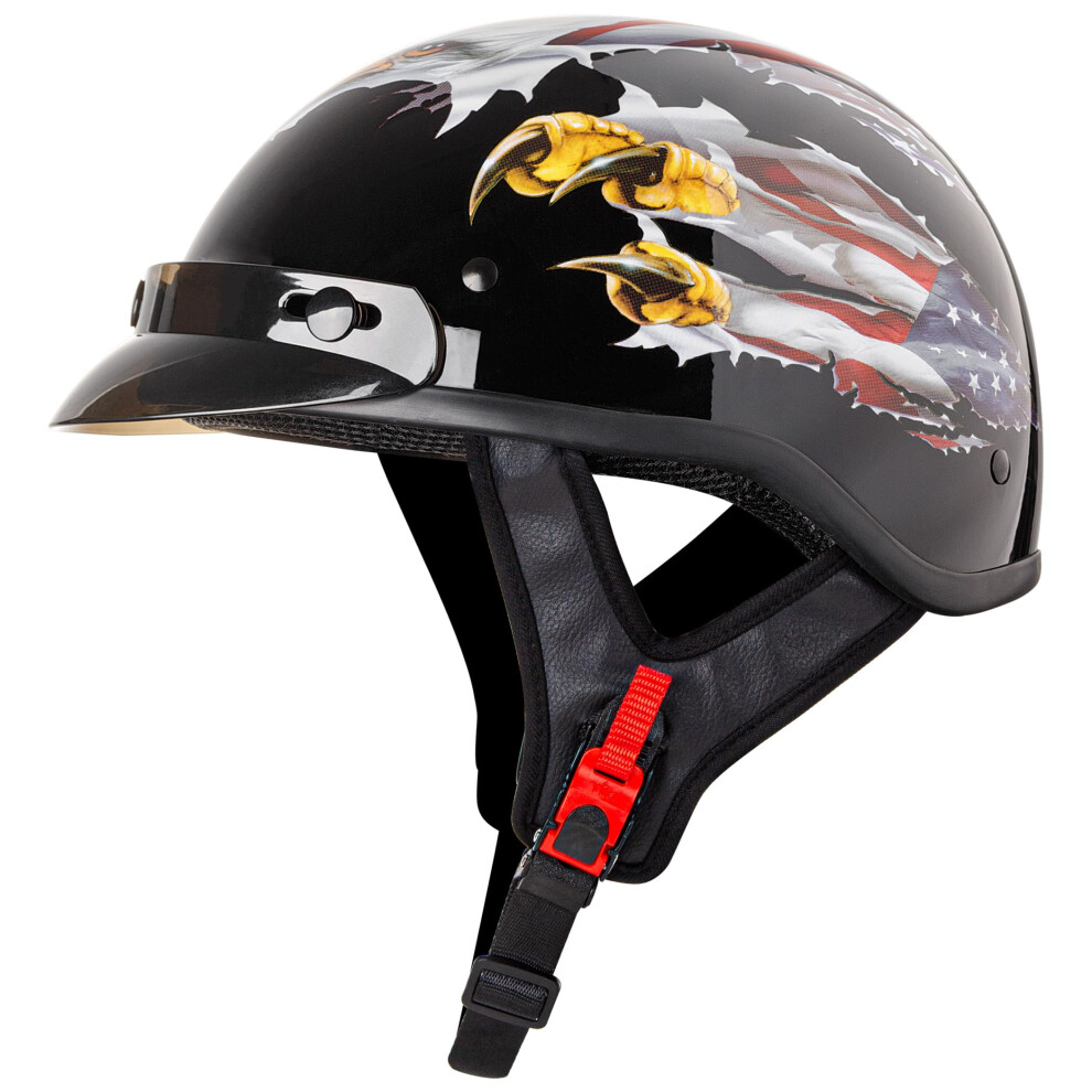 Cartman Cruiser Scooter Motorcycle Half Face Helmet Patriotic Eagle U 6943536312190