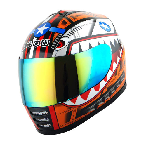 wow WOW Motorrad Integralhelm Street Bike BMX MX Jugend Kinder Shark Oder 1