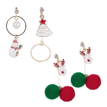 Christmas Earrings for Women Cute Funny Christmas Earrings for Girls for Christmas Giftsstyle 1