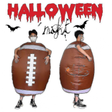 Inflatable Rugby Costumes Halloween Airblown Funny Costume For Adult Halloween Cosplay Fancy Masquerade Party Parade Accessories