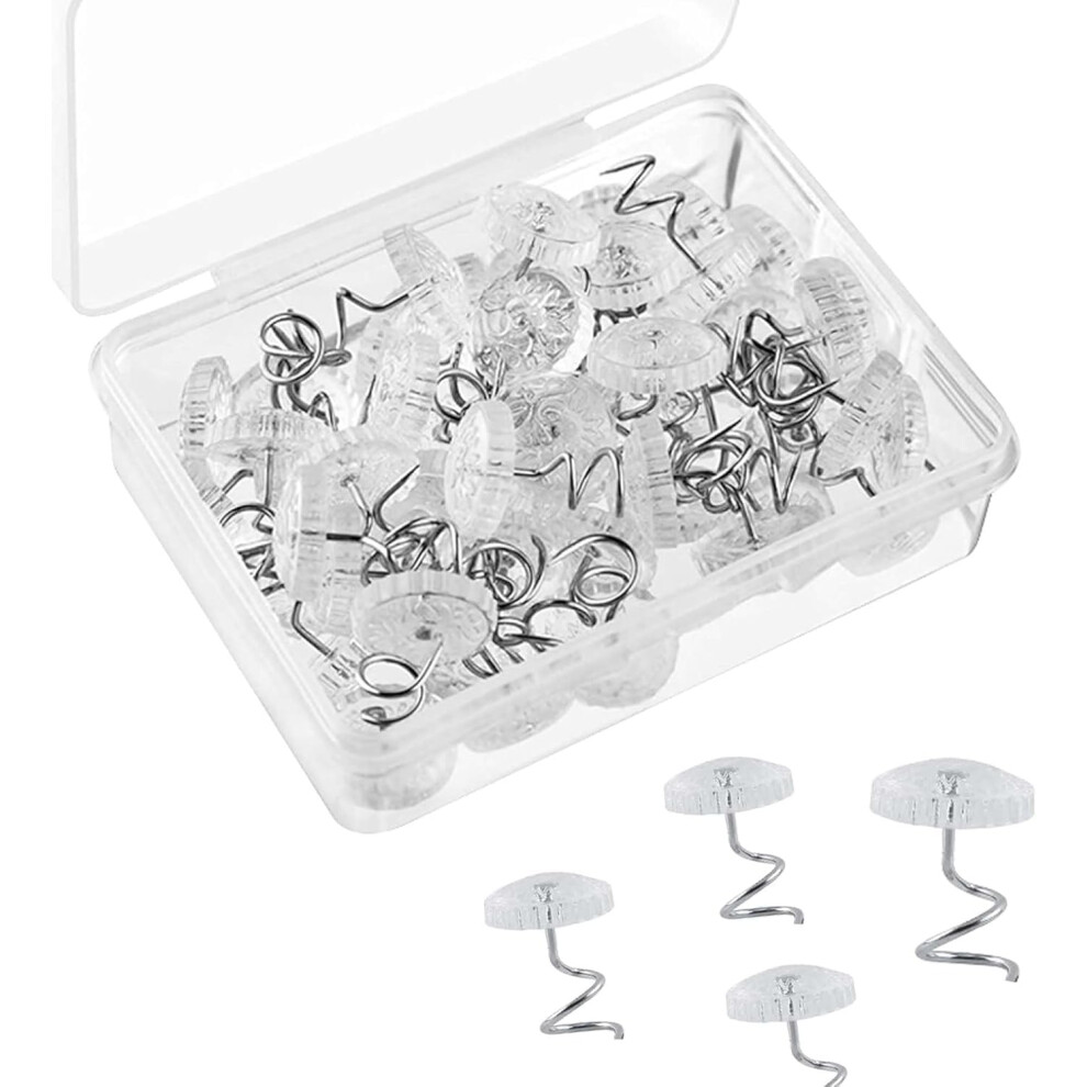 Upholstery Pins 50-Pack Stainless Steel Clear-Head Twist Pins For Sagging Slipcovers Drapery Bedskirts 9393856105724