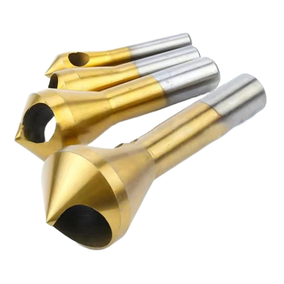 Countersink Chamfering Drill Bit 4-Piece Deburring Tools Set For Taper Hole Cutting In Various Materials 9016109204226