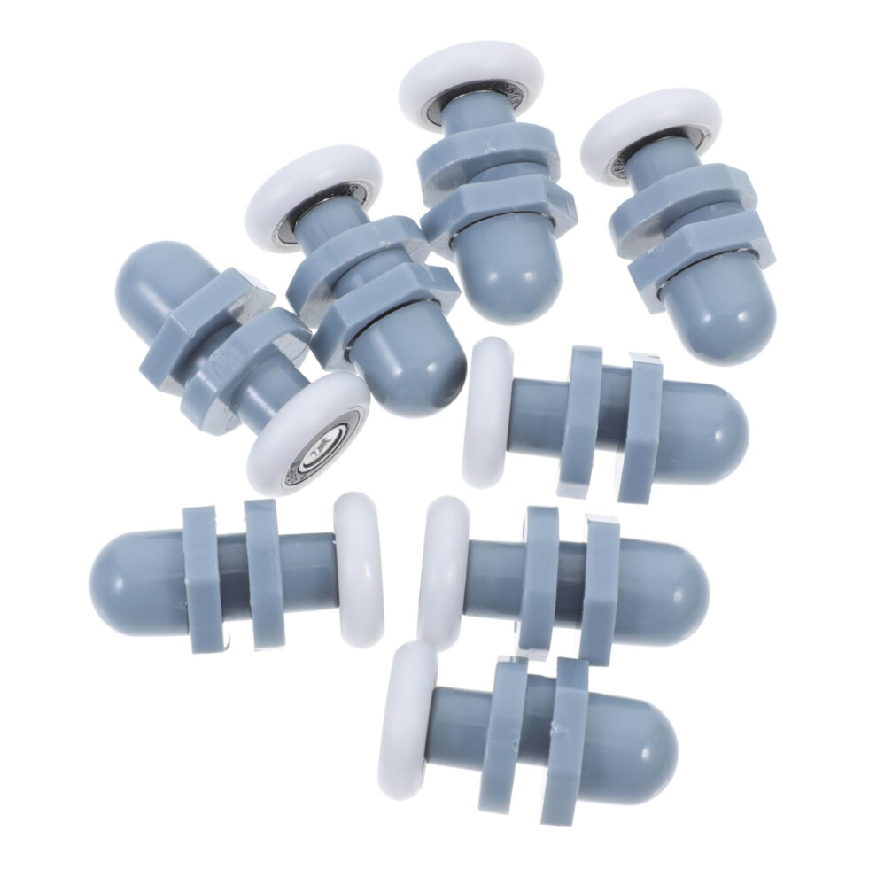 8Pcs Shower Door Roller Replacement Kit - Plastic Sliding Door Pulleys, Universal Fit For Bathrooms 9084446204773