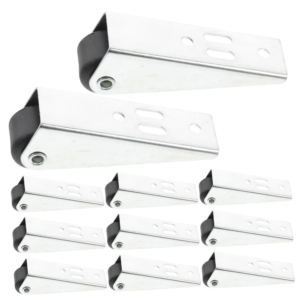 Silent Sliding Door Hanging Wheels 12 Pack Replacement For Closet Track, Silent Pulley Design, 4-Hole Gray/Black 9016109204424