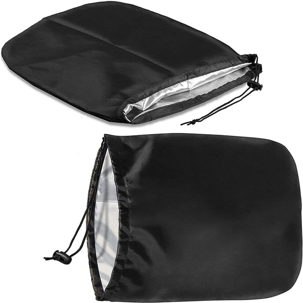 Rearview Mirror Snow Cover For Buick Lacrosse 2016-2023 2 Pcs Frost Guard Bird Poop Protection Black/Silver 9393856105991