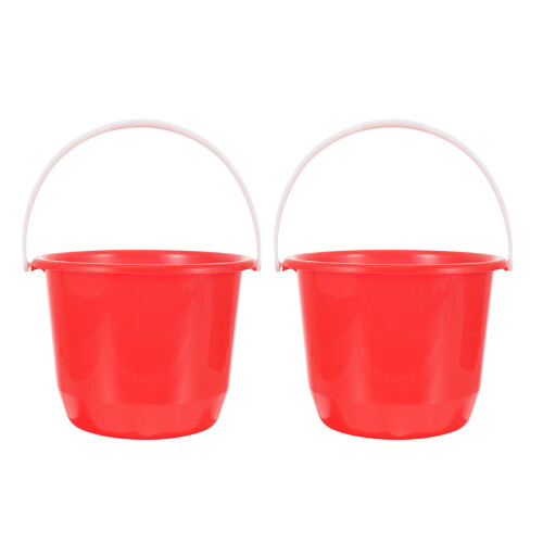 2 Unidades Cubo Agua Plástico Con Para Limpieza